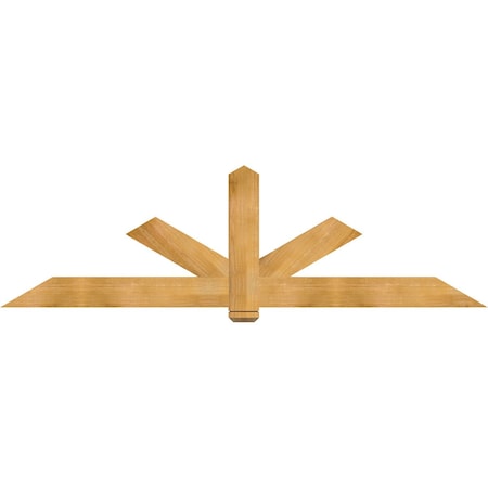 Ekena Millwork Kennewick Rough Sawn Timber Gable Bracket, Western Red Cedar, 96"W x 28"H x 2"D x 6"F, 7/12 Pitch GBW096X28X0206KEN00RWR